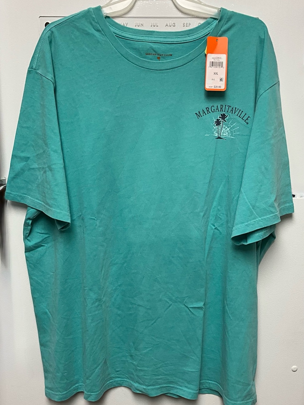 Margaritaville Teal Short Sleeve Palm Graphic Tee